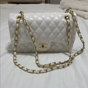 White Quilted Chain Bag